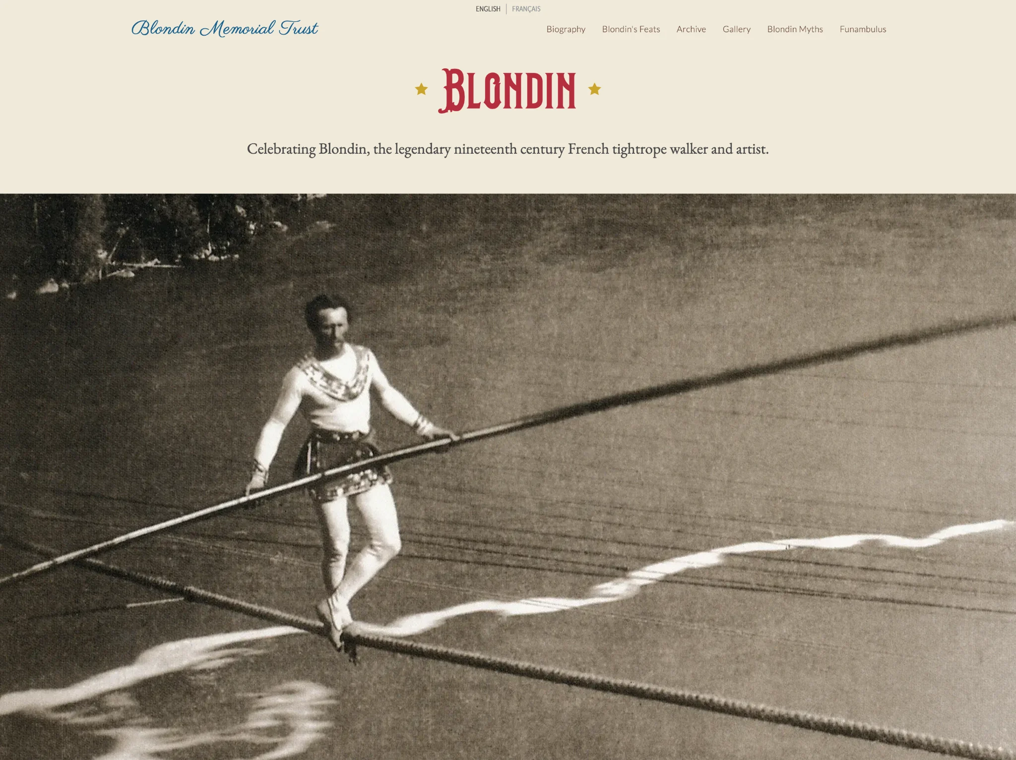 Blondin Memorial Trust website